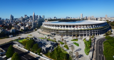 Japonský národní stadion - foto: © Taisei Corporation, Azusa Sekkei Co., Ltd., Kengo Kuma and Associates Joint Venture