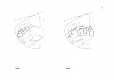 Eliptický dům - Půdorysy - foto: Mário Martins Atelier