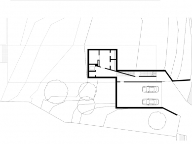 Dům na vinici u Vídně - Půdorys suterénu - foto: Dietrich | Untertrifaller Architekten