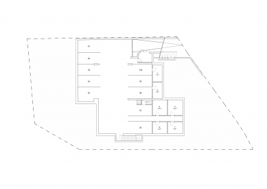 Viladům Máj - Půdorys 1.pp - foto: SENAA architekti