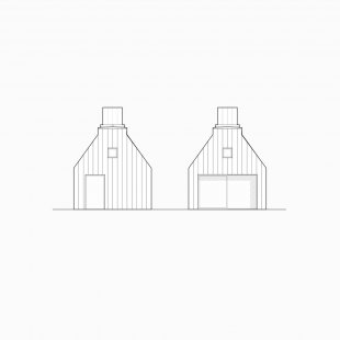 Dům pro spisovatelku - Čelní a zadní pohled - foto: SLETH architects