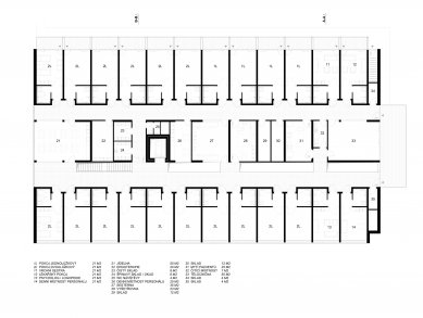 Komplexní rehabilitační centrum Nemocnice R+S Benešov - Půdorys 2NP