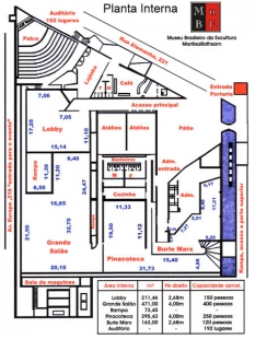 MuBE - Museu Brasileiro de Escultura - Půdorys přízemí - foto: © MuBE