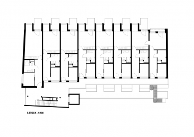 Gudrun Apartments - Půdorys 6.np - foto: Büro für Architektur