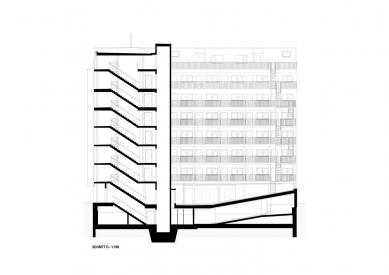 Gudrun Apartments - Řez D - foto: Büro für Architektur