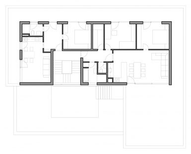 Multifunctional building above the A43 transmission station - Floor plan 2nd floor - foto: ateliér A I R