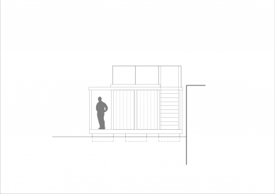 Plovoucí sauna Lom - Jižní pohled - foto: Atelier HRA