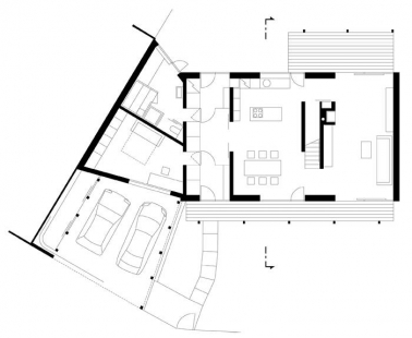 Rodinný dům v Rudné u Prahy - Půdorys přízemí - foto: © Projektil architekti