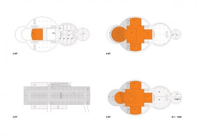 Projekt opery v Linci  - Půdorysy - foto: © Projektil architekti