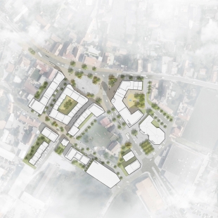 New Center Jesenice - Situation - foto: Pavel Hnilička Architects + Planners, s.r.o.