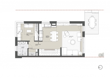 Family House Horní Počernice - Floor plan 1st floor - foto: Iveta Langerová Architekti