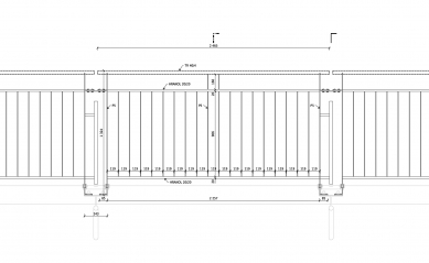 Nová Trojská lávka - Detail zábradlí