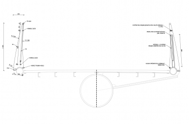 Nová Trojská lávka - Příčný řez
