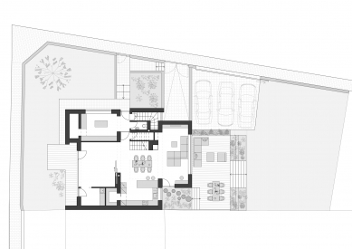 Reconstruction of a residence in the Masaryk district - Půdorys 1.np - foto: SENAA architekti