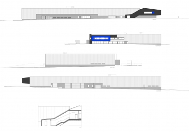 Industrial unit Duvalli - Pohledy a řez - foto: 3.14 arquitectura