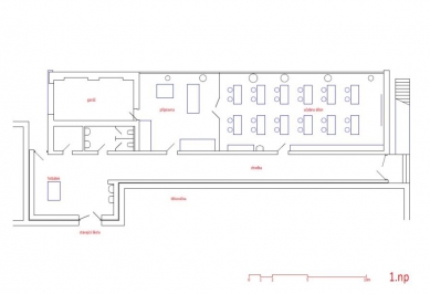 Přístavba ZŠ Ratíškovice - Půdorys 1.np - foto: Létající inženýři