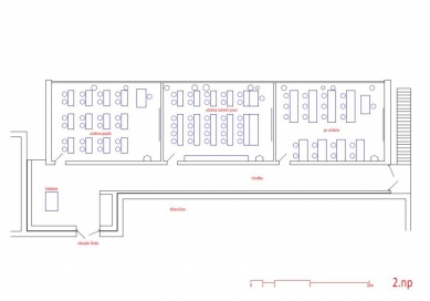 Přístavba ZŠ Ratíškovice - Půdorys 2.np - foto: Létající inženýři