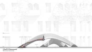 Striatus - první 3D tištěný betonový most - Řez A - foto: Zaha Hadid architects, Block Research Group