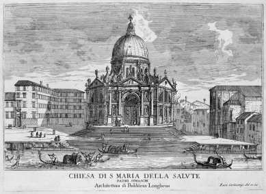 Kostel Salute - Padri Somaschi, Architettura di Baldisera Longhena, Luca Carlevaris, 1703