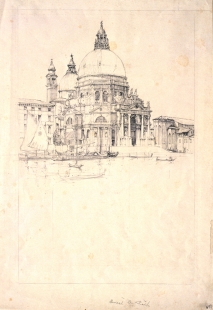 Kostel Salute - Ernest David Roth, Santa Maria della Salute, Venice, c. 1907