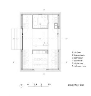 Compact Karst House - Půdorys přízemí - foto: dekleva gregoric architects
