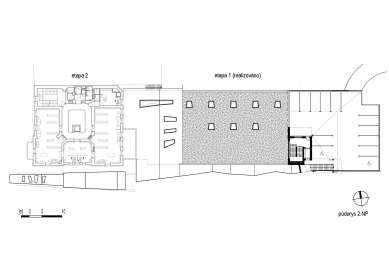 Depozitář Severočeské vědecké knihovny - Půdorys 2.np - foto: atelier AVN s.r.o.