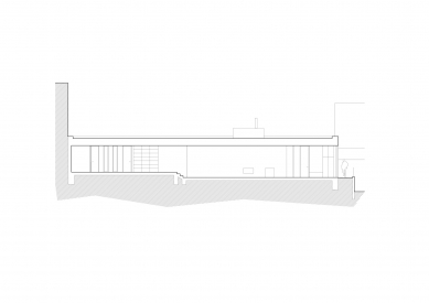 Novostavba RD v Bystrci - Podélný řez - foto: Urban Čelikovský architekti