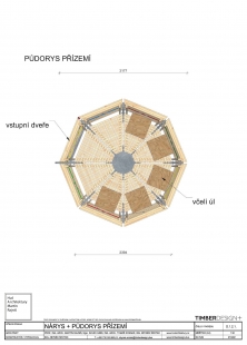 Včelín Hostivař - Půdorys - foto: Huť architektury Martin Rajniš