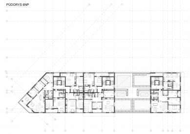 Nová Karolina II – objekt F - Půdorys 6NP