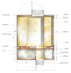 Diogene - Minimal Housing Unit - <translation>Půdorys</translation> - foto: PRBW