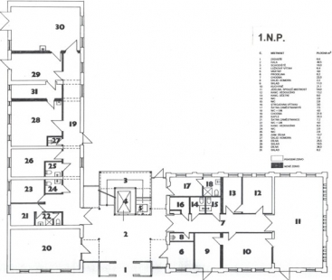 Charity House of St. Nicholas in Ludgeřovice - floor plan 1st fl. - foto: © Ateliér Filandr