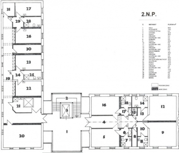 Charity House of St. Nicholas in Ludgeřovice - floor plan 2nd floor - foto: © Ateliér Filandr