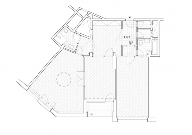 Reconstruction of a funcionalist apartment - Půdorys bytu - realizovaný návrh - foto: Skupina