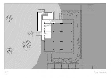 Horizon House - Půdorys suterénu - foto: Estudio Bauen