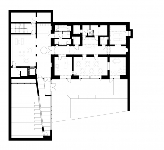 Library in Liberec - Floor plan 1st basement level - foto: atakarchitekti