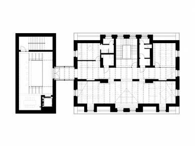 Library in Liberec - Floor plan 2nd floor - foto: atakarchitekti