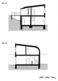 Rodinný dům Pulec III - Řezy - foto: studio New Work