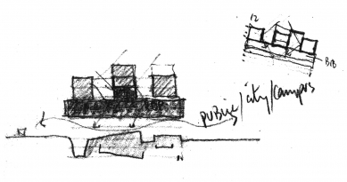 Univerzita Luigi Bocconi - Skica - foto: Grafton Architects