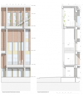 Kingston University Town House - Detail fasády - foto: Grafton Architects