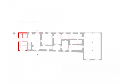 Municipal Office Hluchov - Floor plan 1st floor - foto: Public Ateliér / Fuuze