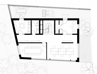 Villa for work - Ground floor plan - foto: m4 architekti