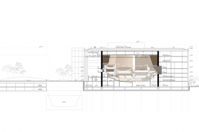 Vltavská filhamonie - soutěžní návrh - Řezopohled A
