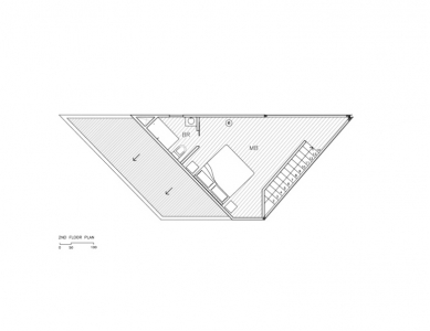 Dům lodní příď - Půdorys patra - foto: 2DM Arquitectos