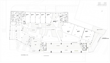 Student Residence of the University of Jaén - Půdorys přízemí - foto: NON Arquitectura