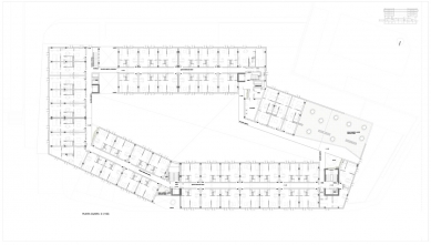 Studentská kolej univerzity v Jaénu - Půdorys 4.np - foto: NON Arquitectura