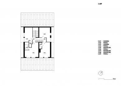 Chata Jeřabinka - Půdorys 3NP