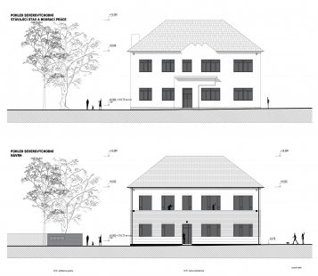 Rekonstrukce budovy mateřské školy v Polánce - Pohledy severovýchodní