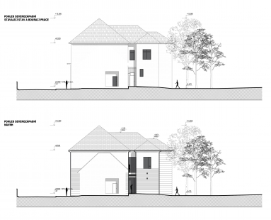 Rekonstrukce budovy mateřské školy v Polánce - Pohledy severozápadní