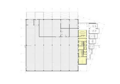 Výrobní hala EVVA – GUARD Tišnov - Půdorys 1.np - foto: Tomáš Dvořák architekti s.r.o.