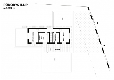 Vila Litomyšl II - Půdorys 2.np - foto: Studio MA